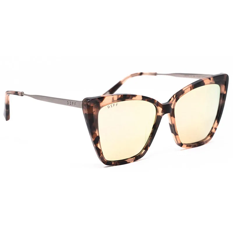 BECKY II - HIMALAYAN TORTOISE   TAUPE MIRROR POLARIZED SUNGLASSES