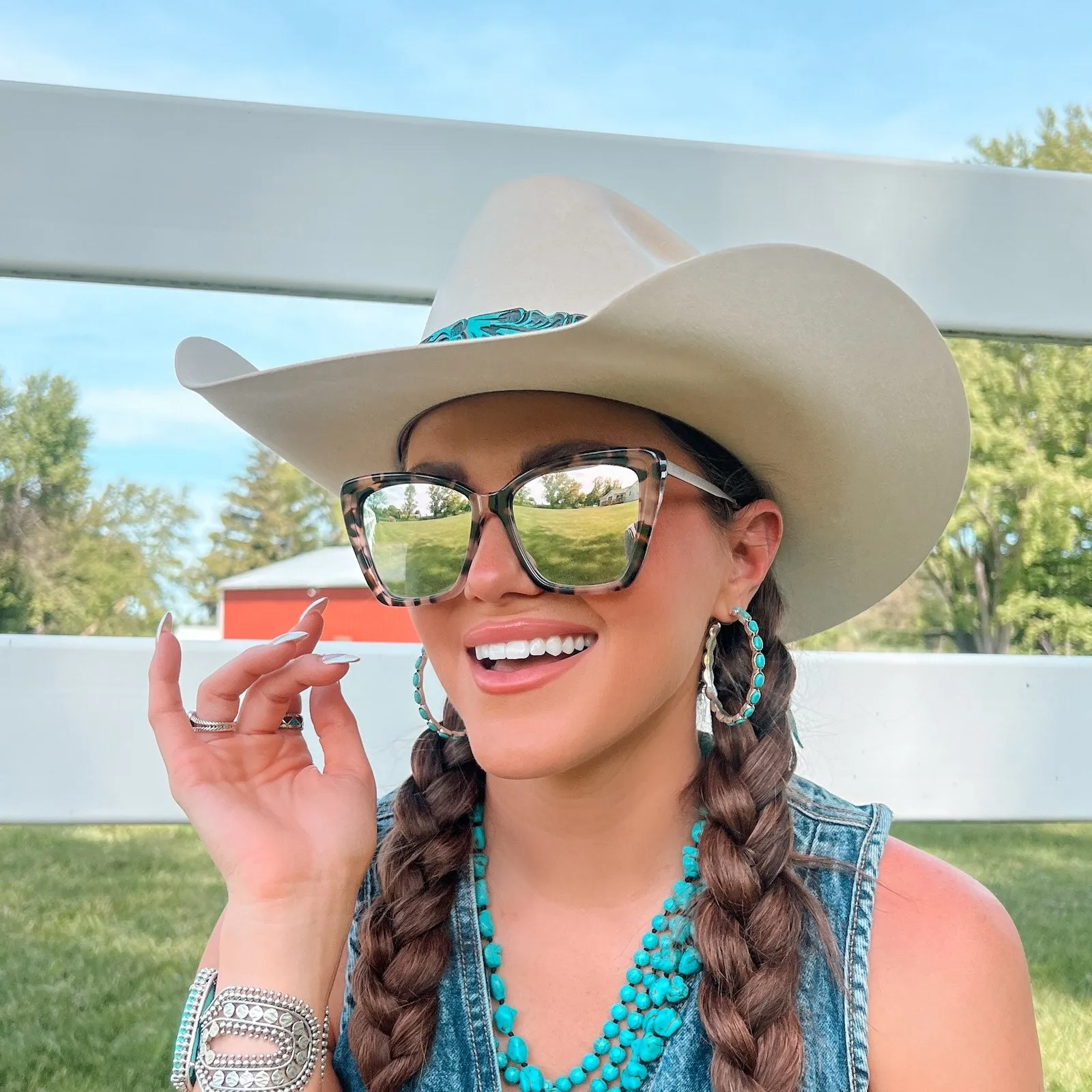 BECKY II - HIMALAYAN TORTOISE   TAUPE MIRROR POLARIZED SUNGLASSES
