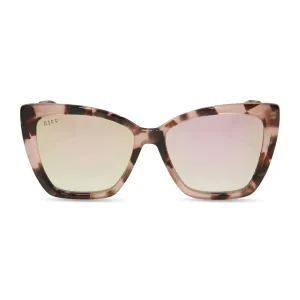 BECKY II - HIMALAYAN TORTOISE   TAUPE MIRROR POLARIZED SUNGLASSES