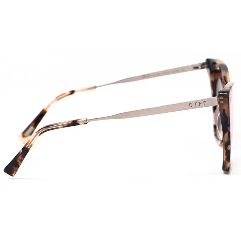 BECKY II - HIMALAYAN TORTOISE   TAUPE MIRROR POLARIZED SUNGLASSES