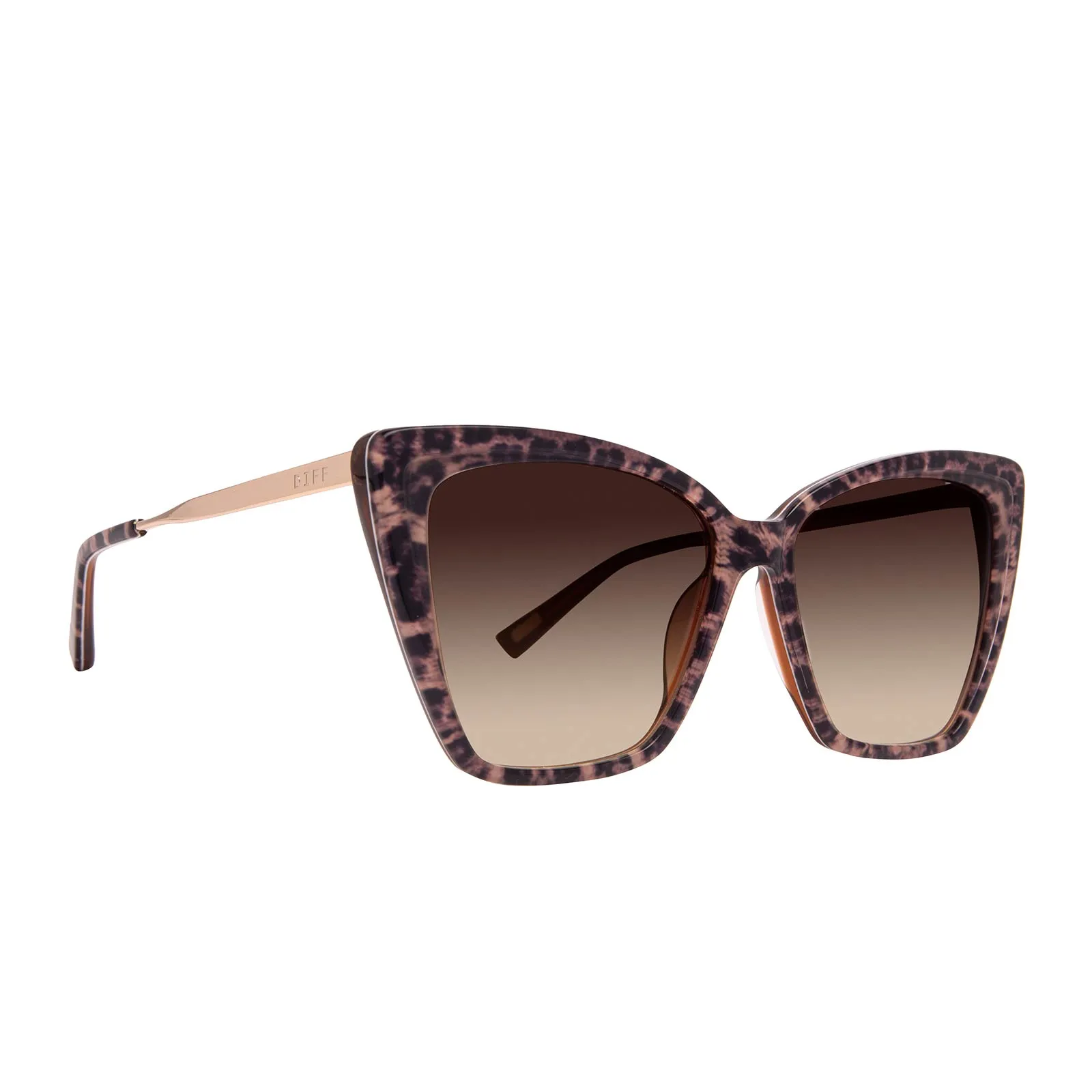 BECKY II - LEOPARD TORTOISE   BROWN GRADIENT SUNGLASSES