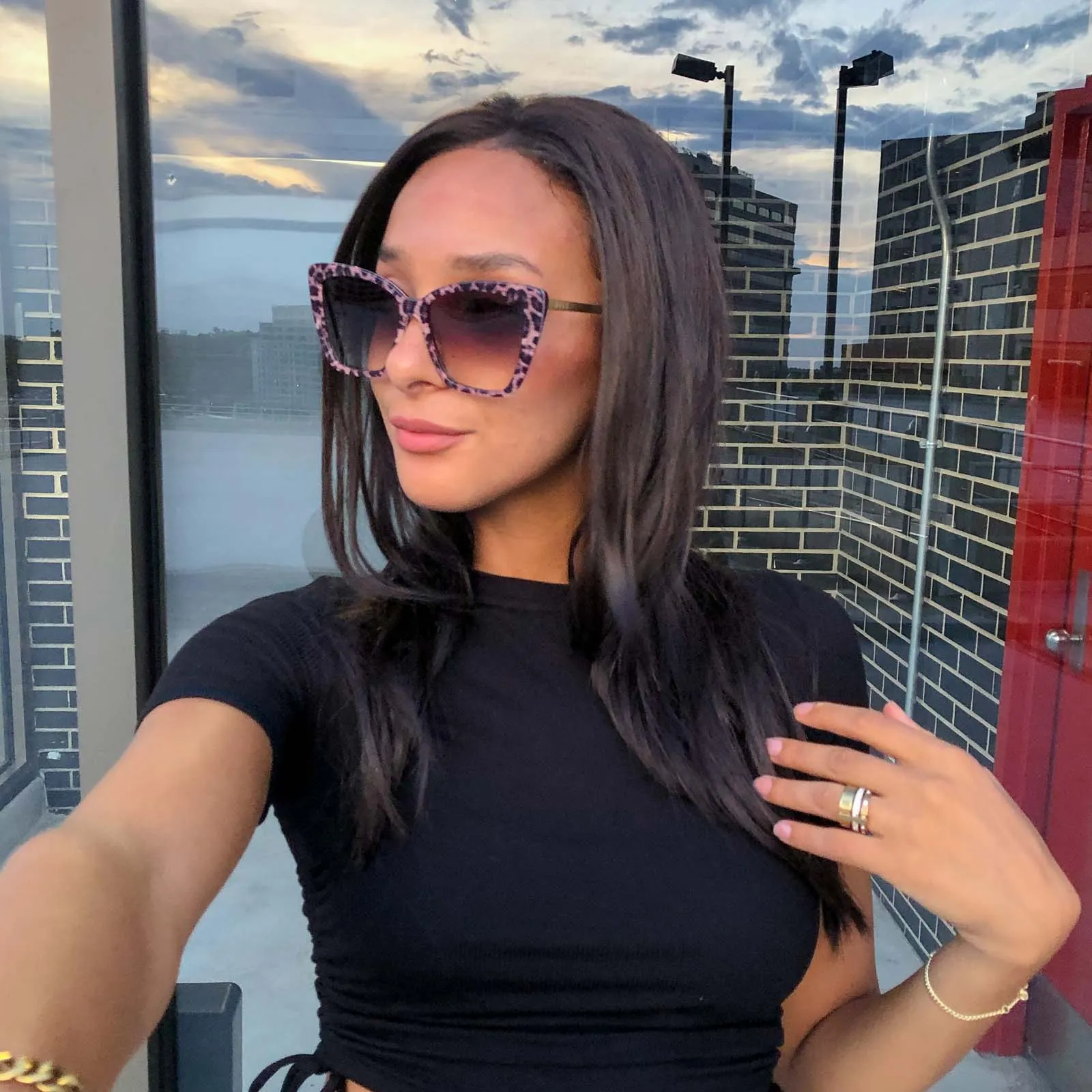 BECKY II - LEOPARD TORTOISE   BROWN GRADIENT SUNGLASSES