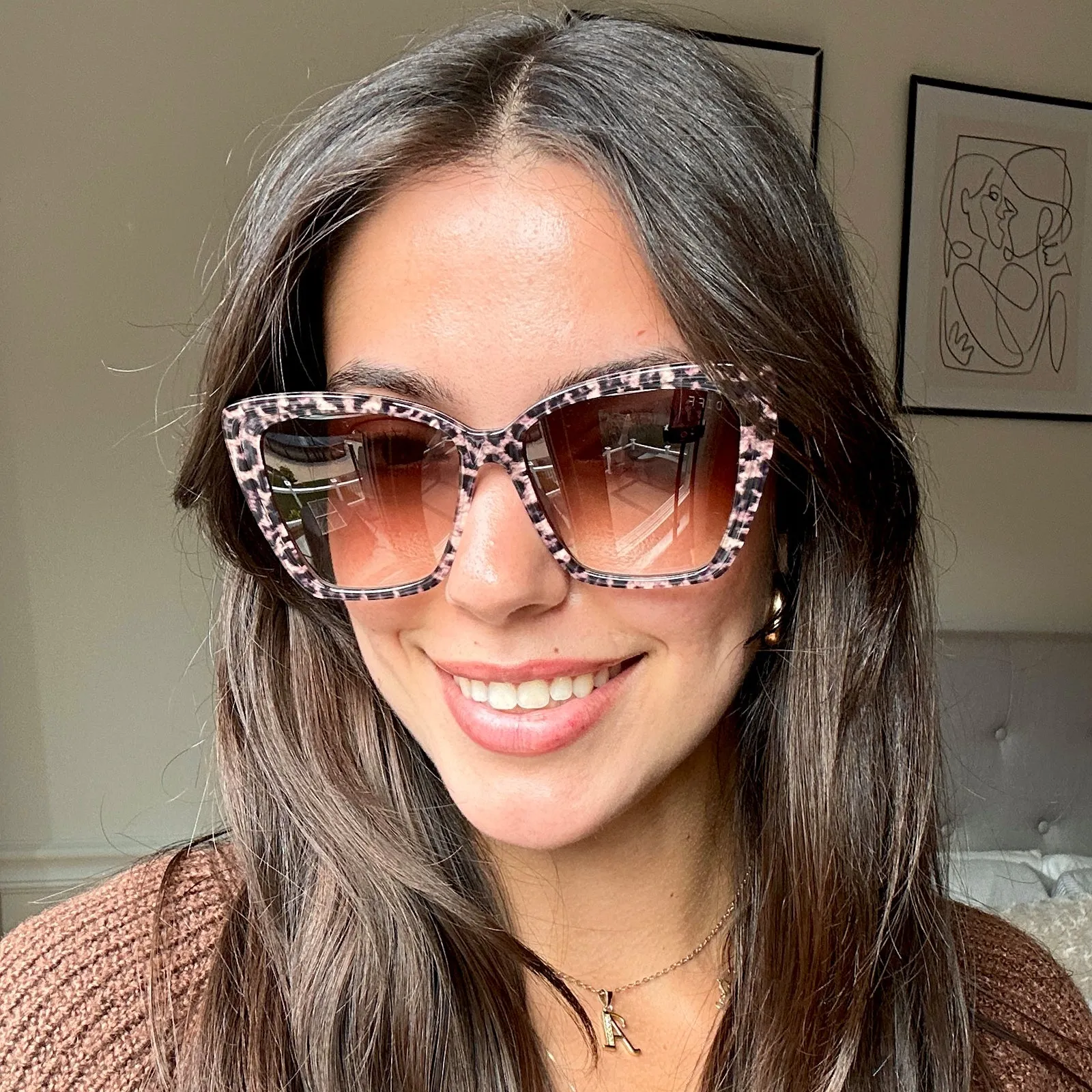 BECKY II - LEOPARD TORTOISE   BROWN GRADIENT SUNGLASSES