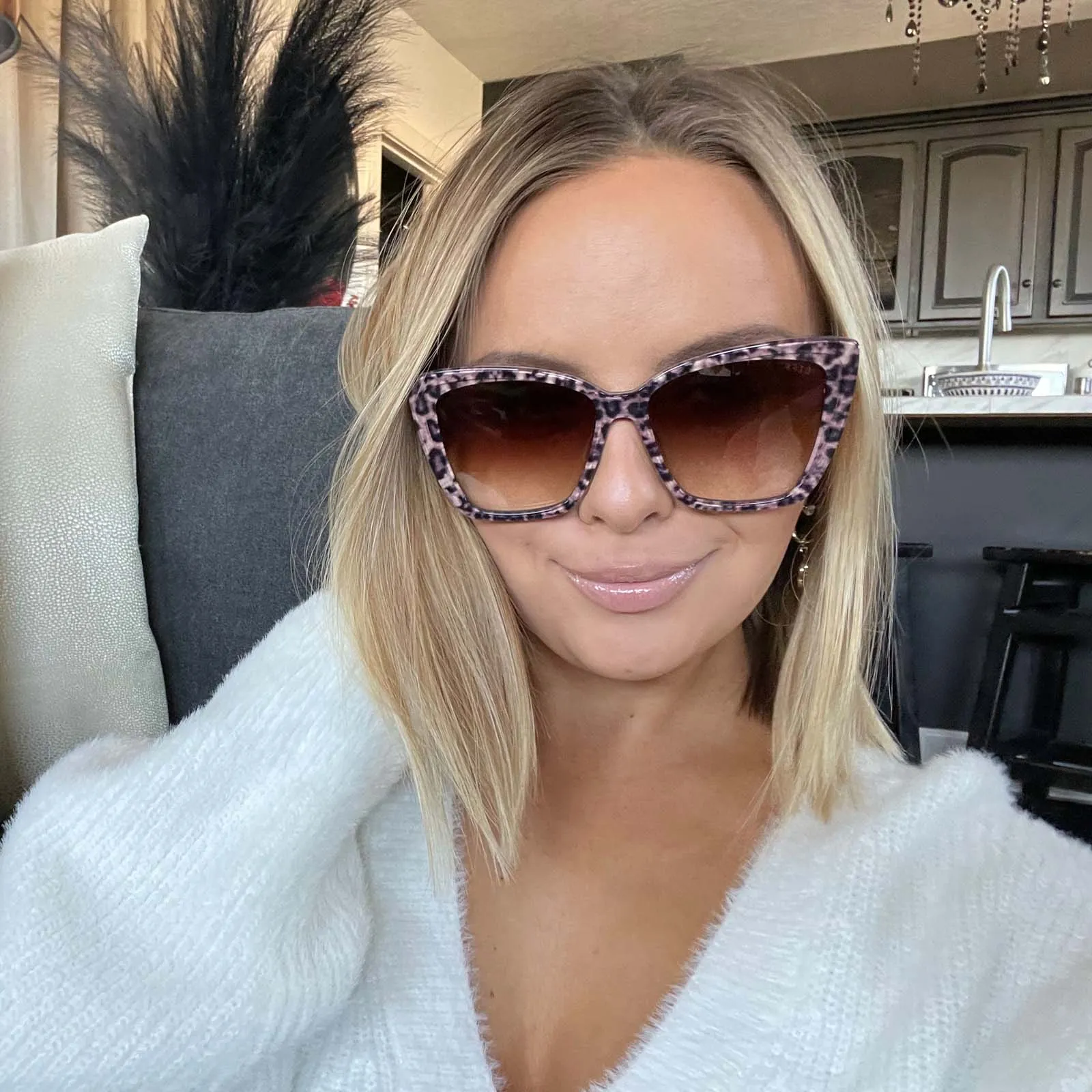 BECKY II - LEOPARD TORTOISE   BROWN GRADIENT SUNGLASSES