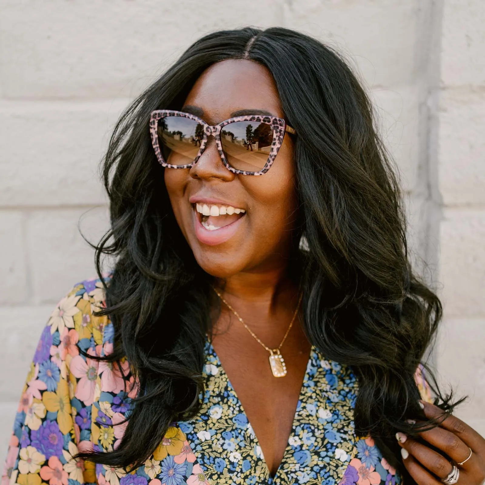 BECKY II - LEOPARD TORTOISE   BROWN GRADIENT SUNGLASSES