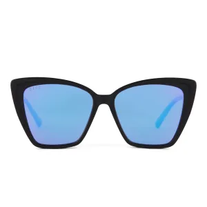 BECKY II - MATTE BLACK   PURPLE MIRROR   POLARIZED SUNGLASSES