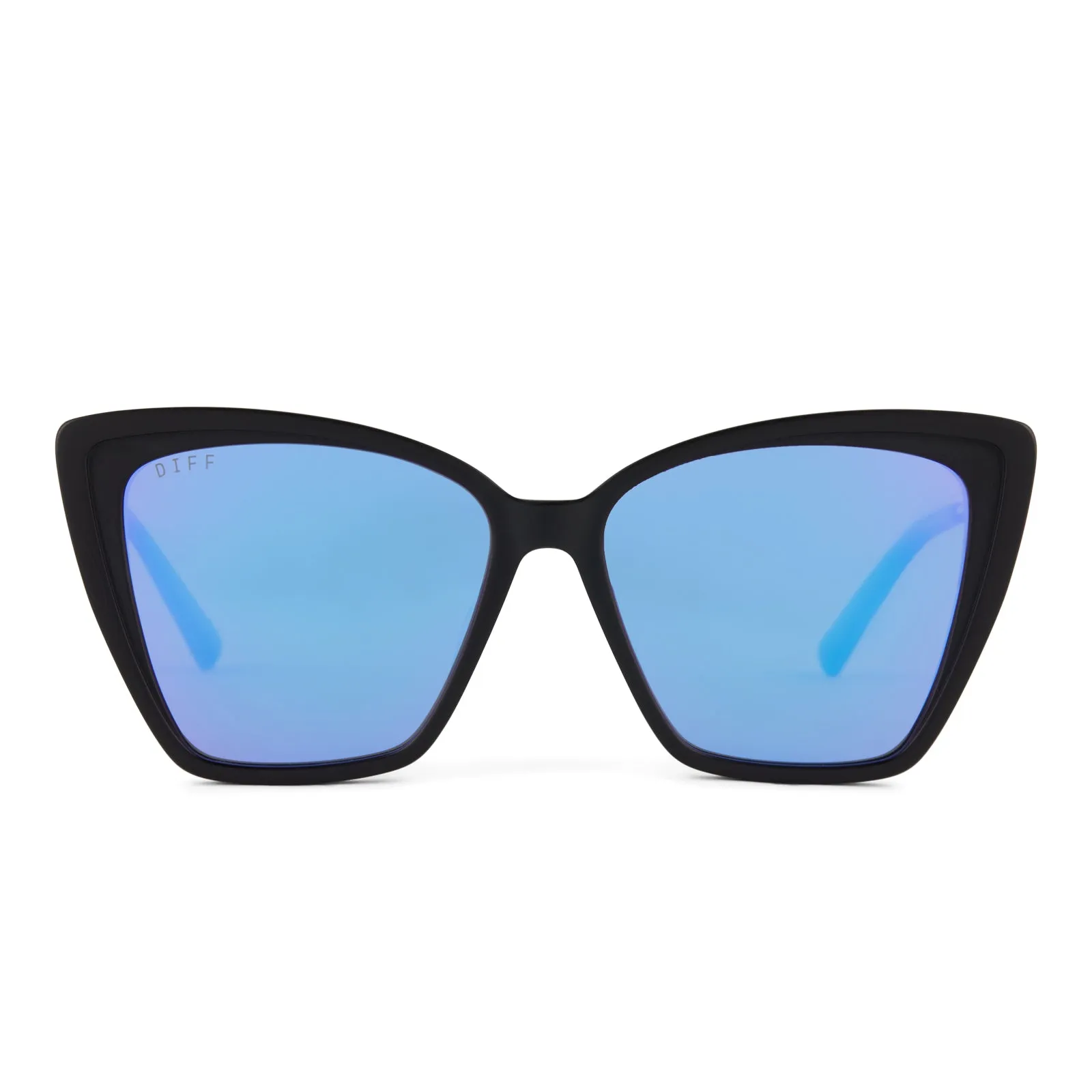 BECKY II - MATTE BLACK   PURPLE MIRROR   POLARIZED SUNGLASSES