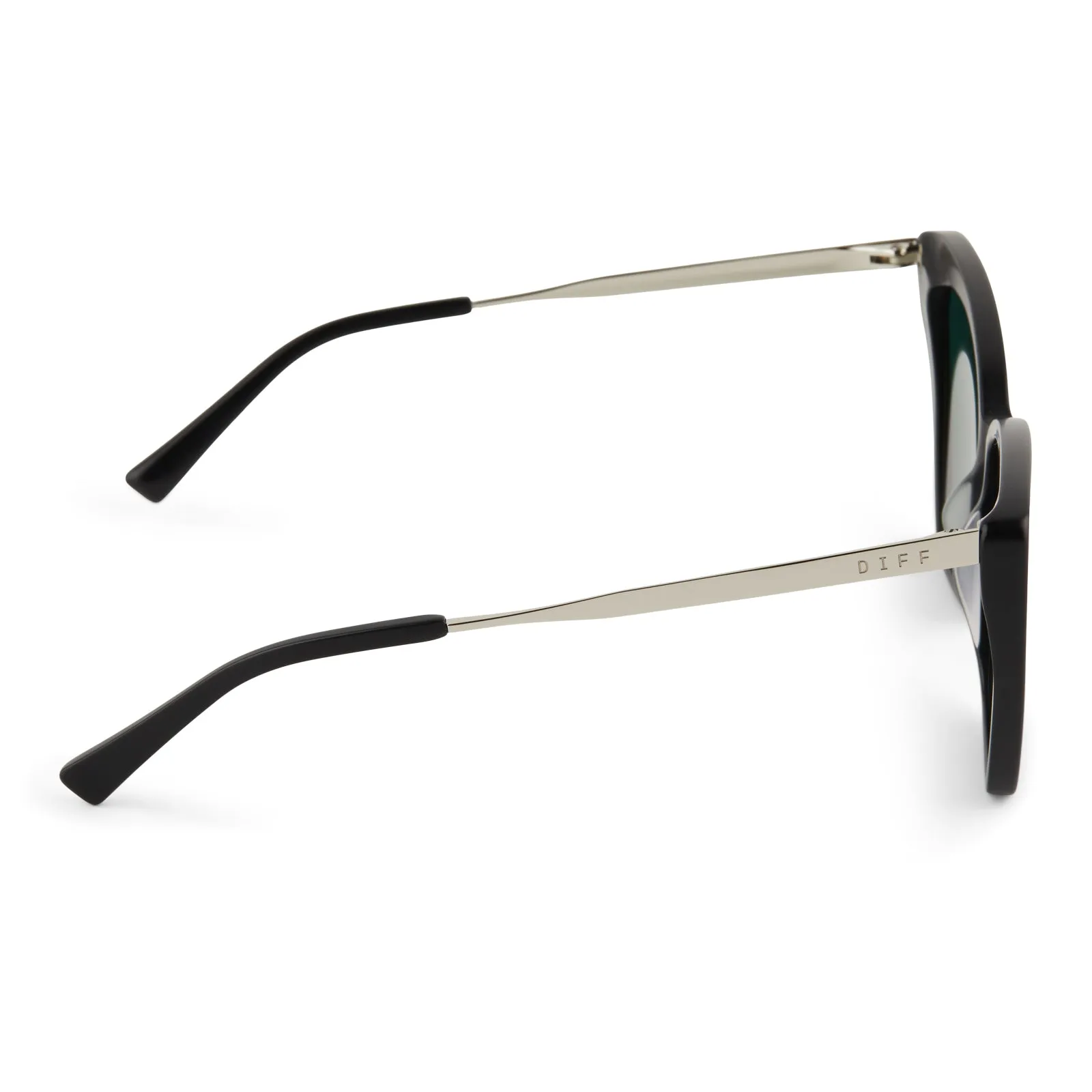 BECKY II - MATTE BLACK   PURPLE MIRROR   POLARIZED SUNGLASSES