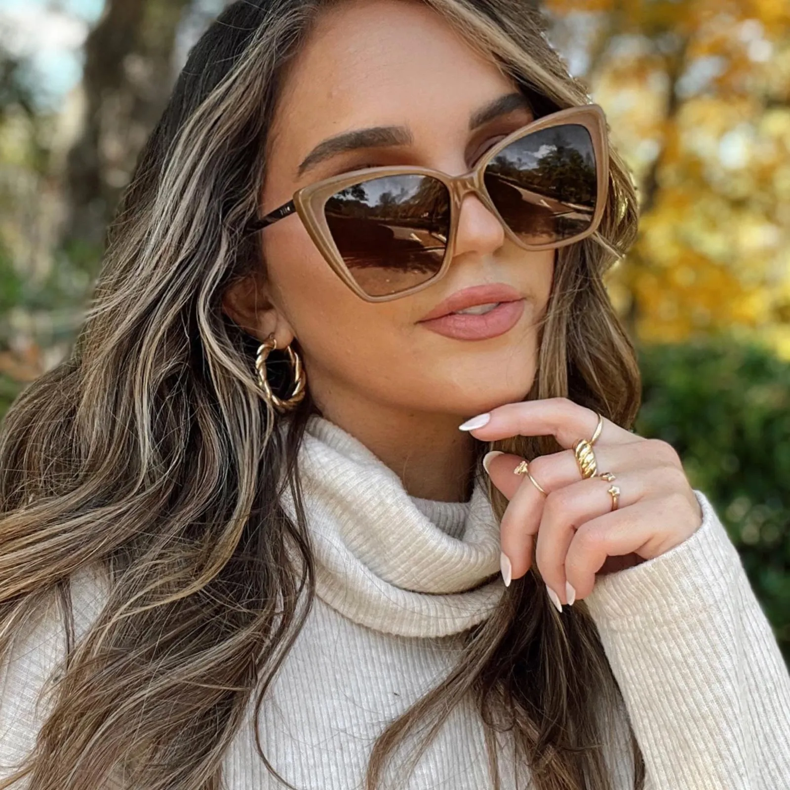 BECKY II - SALTED CARAMEL   BROWN GRADIENT   POLARIZED SUNGLASSES