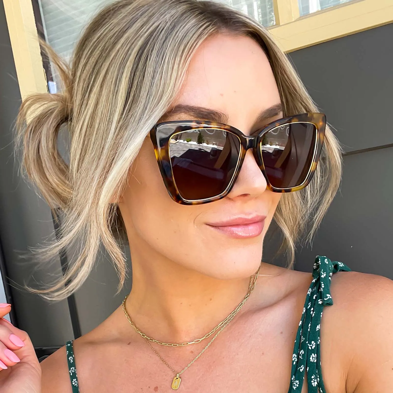 BECKY IV - AMBER TORTOISE   BROWN GRADIENT POLARIZED SUNGLASSES