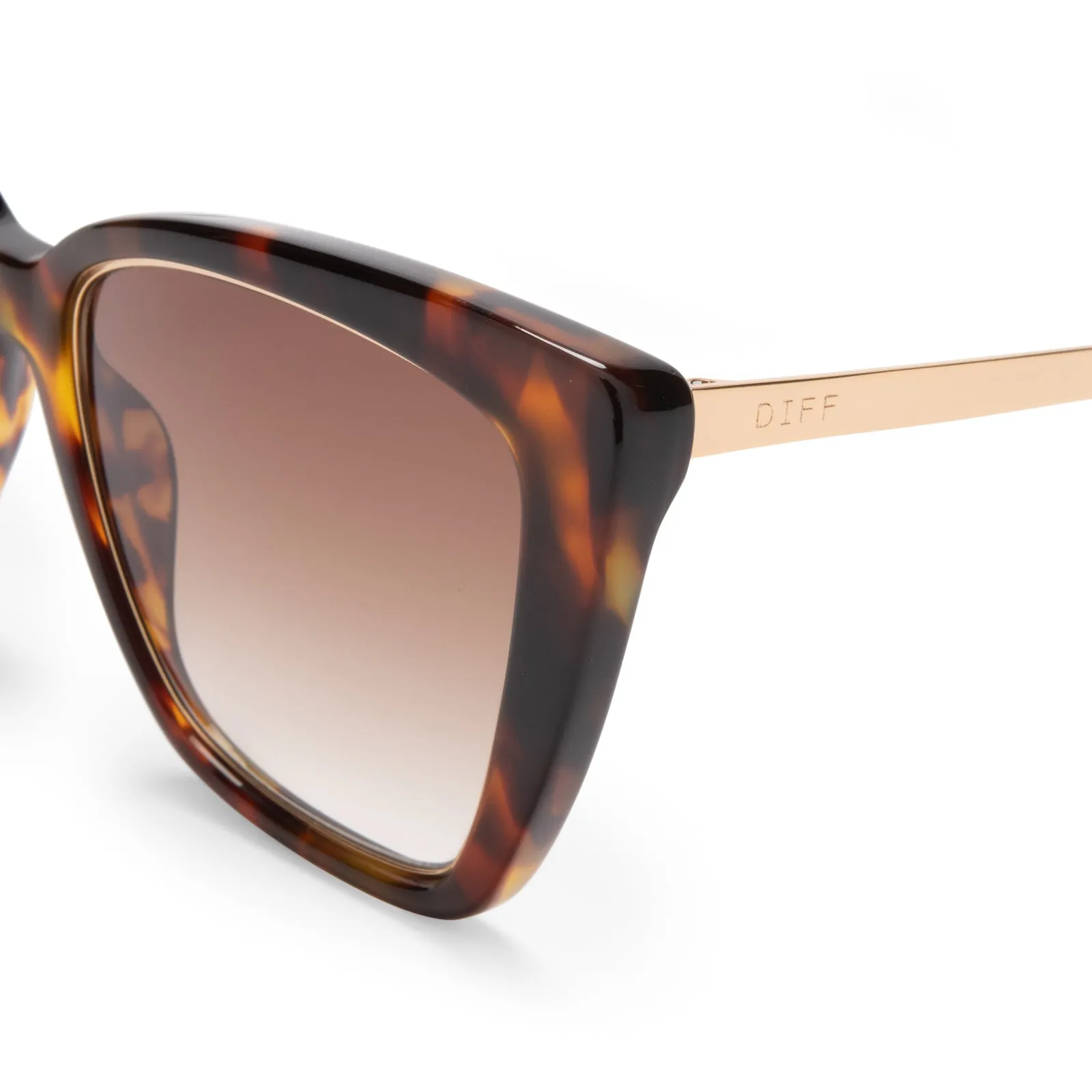 BECKY IV - AMBER TORTOISE   BROWN GRADIENT POLARIZED SUNGLASSES