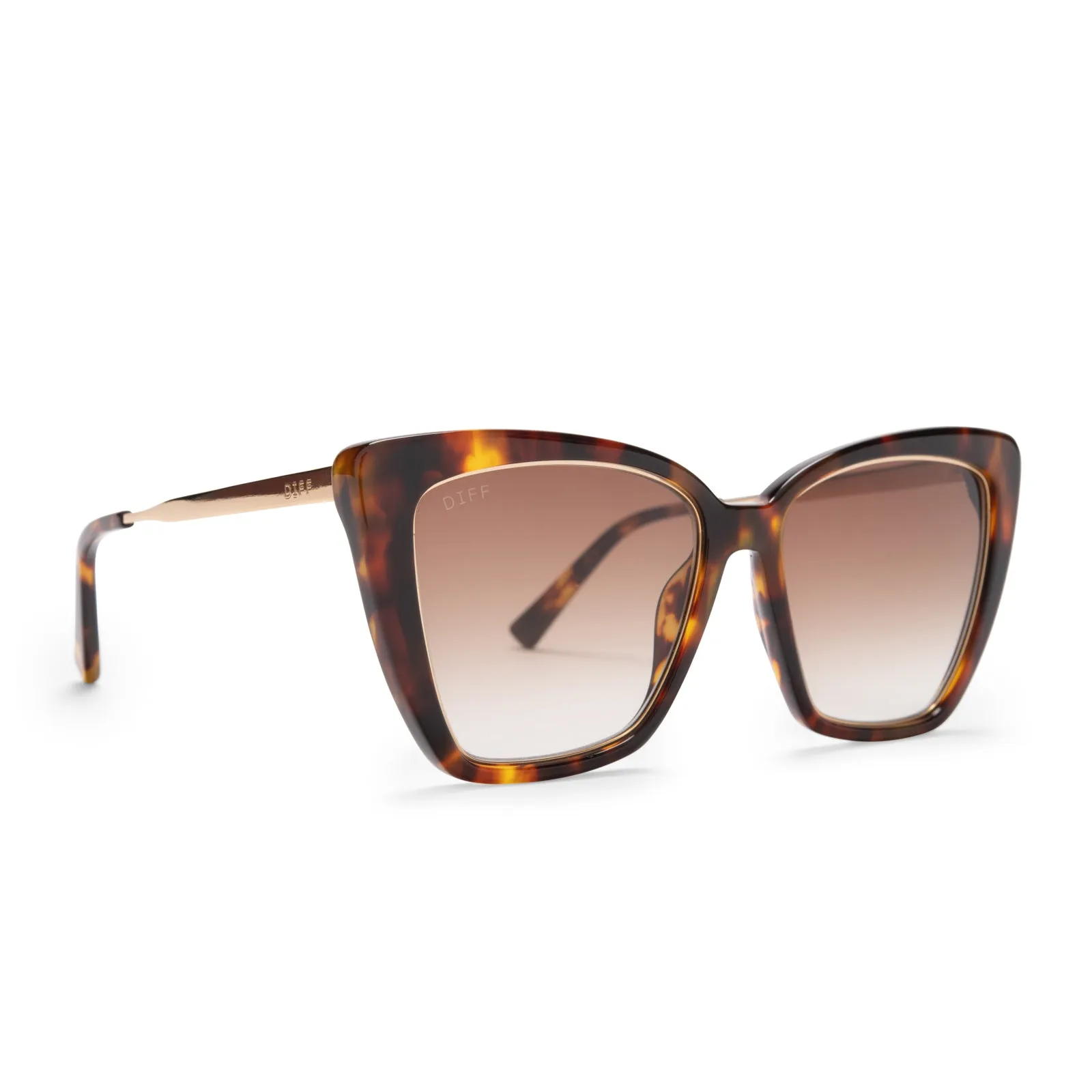 BECKY IV - AMBER TORTOISE   BROWN GRADIENT POLARIZED SUNGLASSES