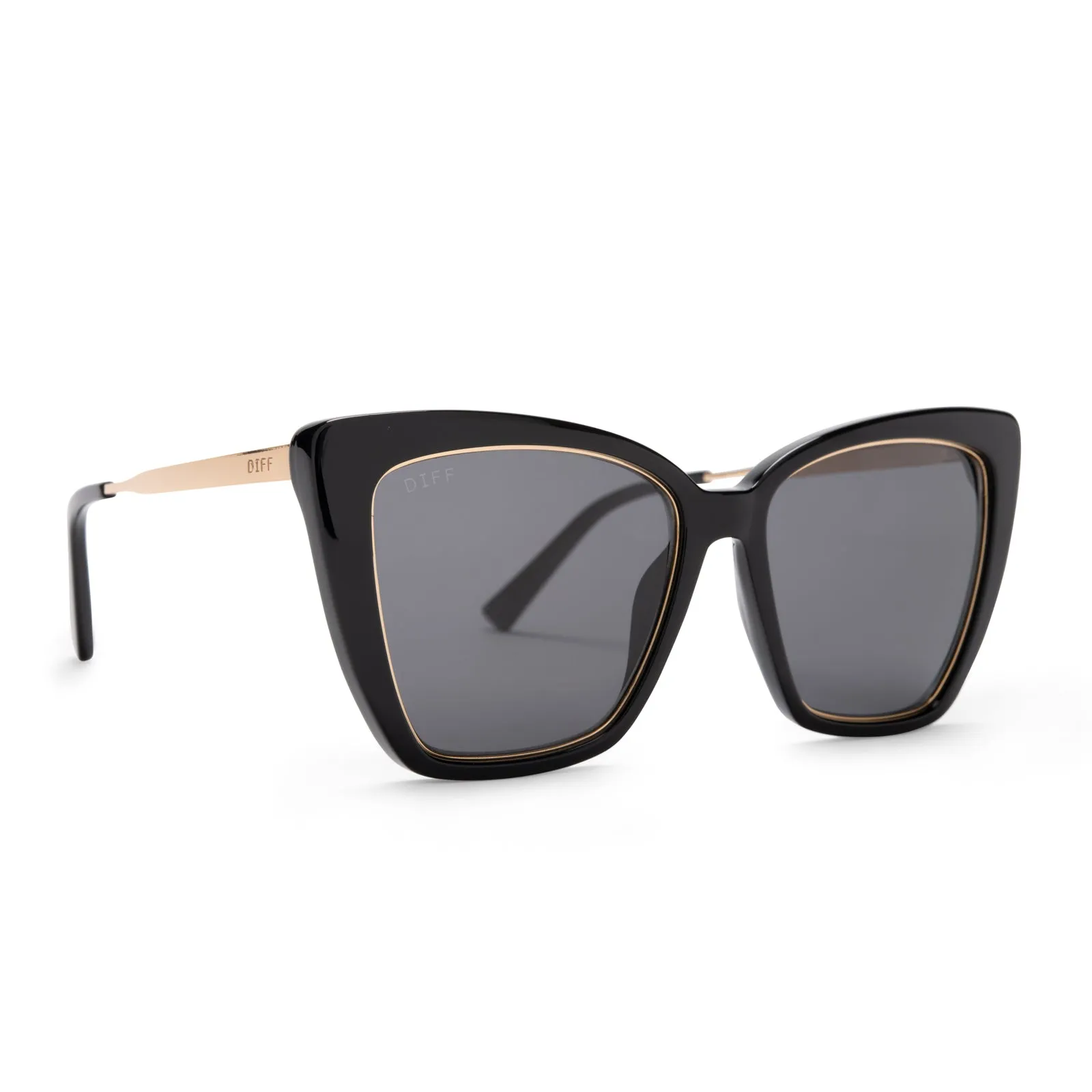 BECKY IV - BLACK   GREY POLARIZED SUNGLASSES