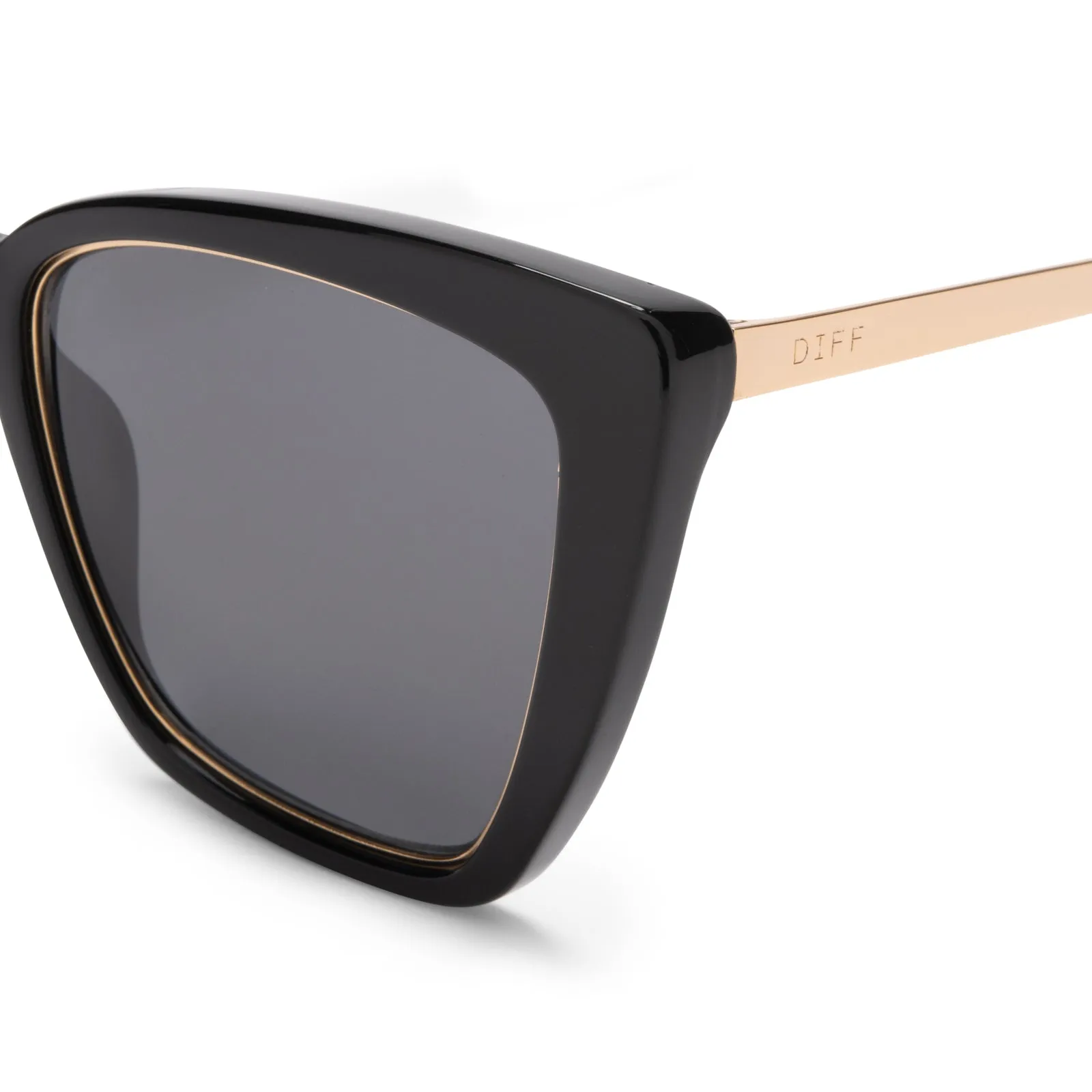 BECKY IV - BLACK   GREY POLARIZED SUNGLASSES