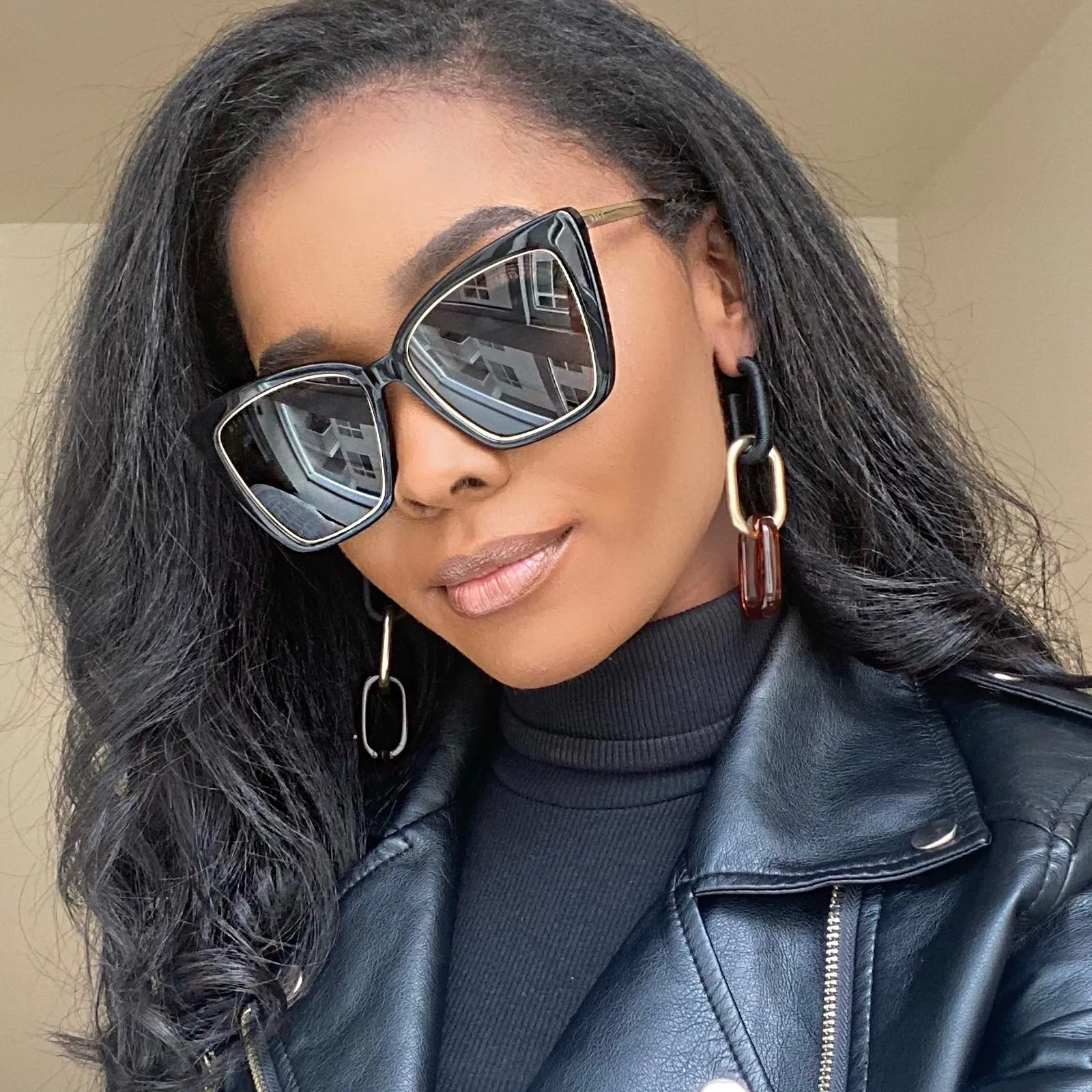 BECKY IV - BLACK   GREY POLARIZED SUNGLASSES
