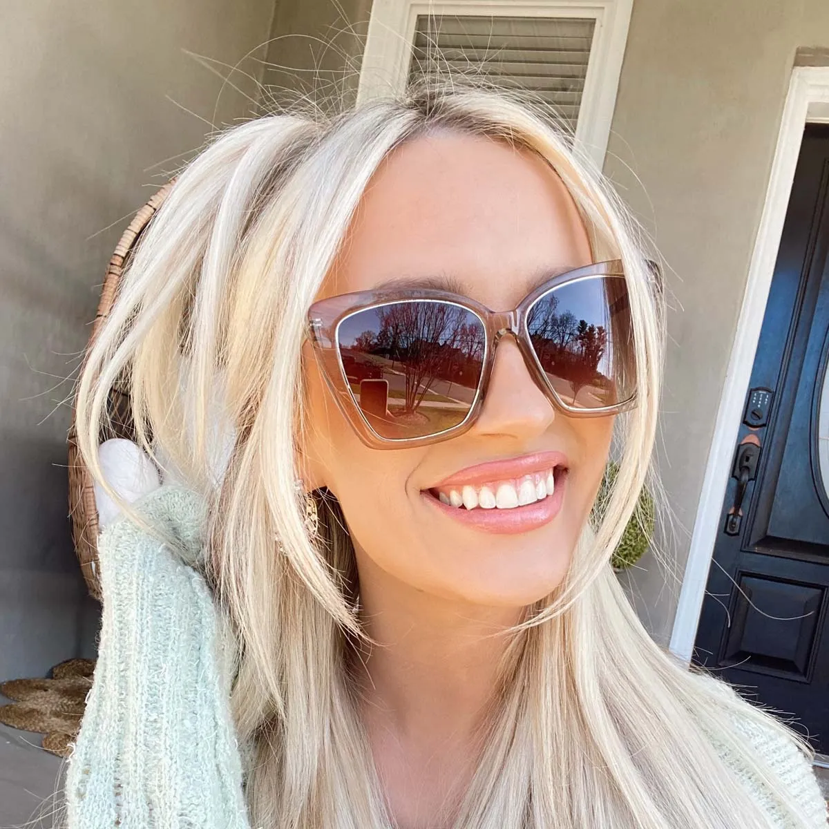 BECKY IV - VINTAGE CRYSTAL   BROWN GRADIENT SUNGLASSES