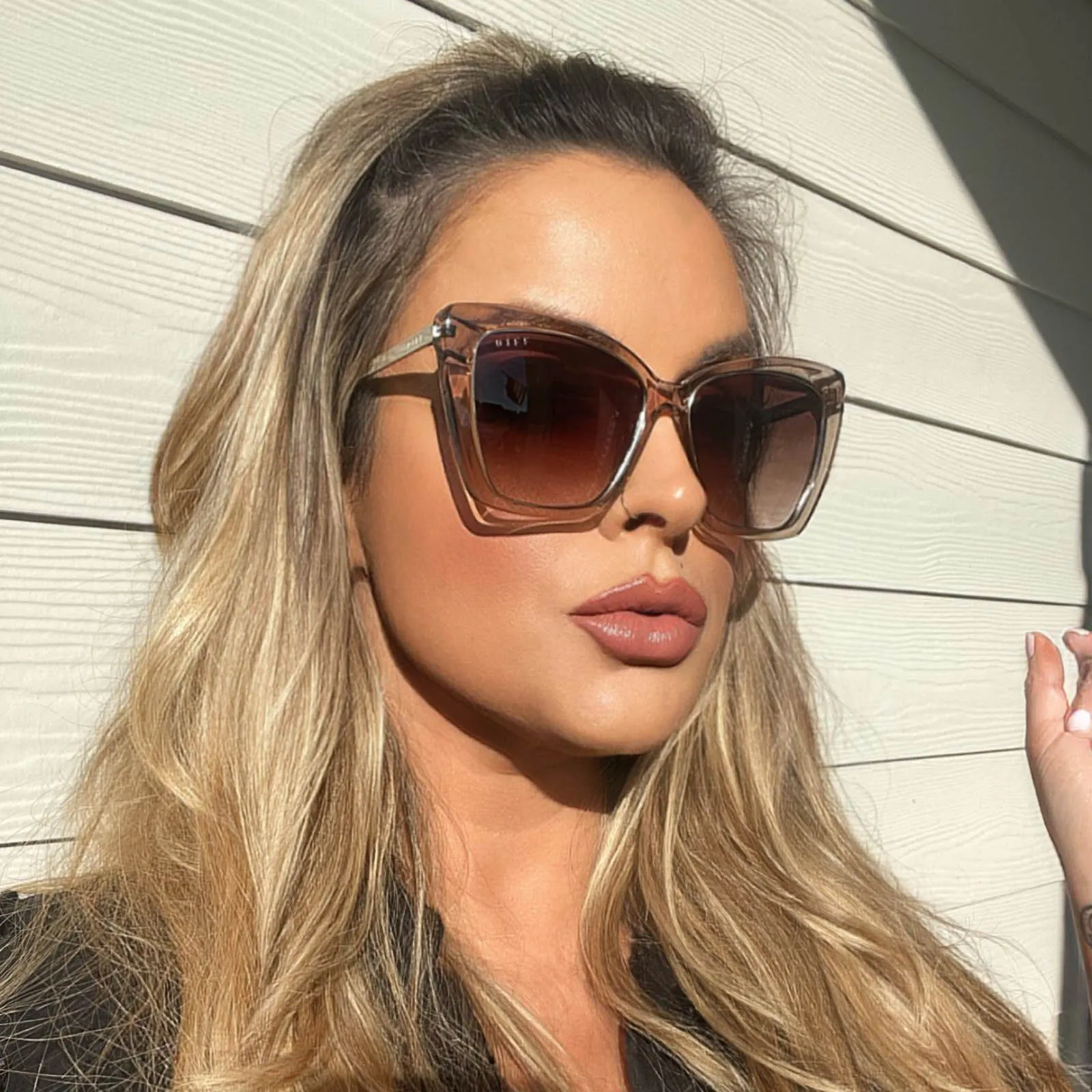 BECKY IV - VINTAGE CRYSTAL   BROWN GRADIENT SUNGLASSES