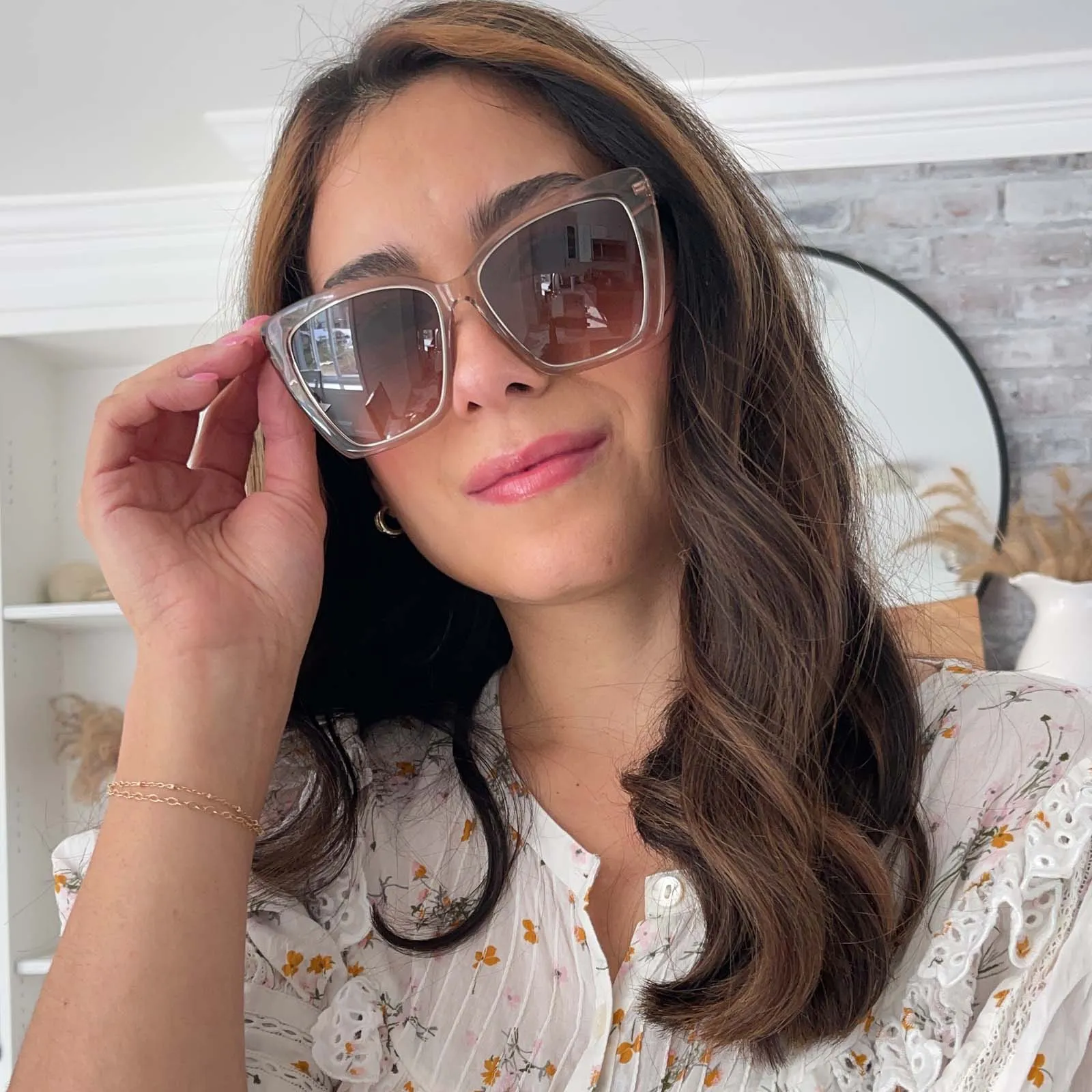 BECKY IV - VINTAGE CRYSTAL   BROWN GRADIENT SUNGLASSES