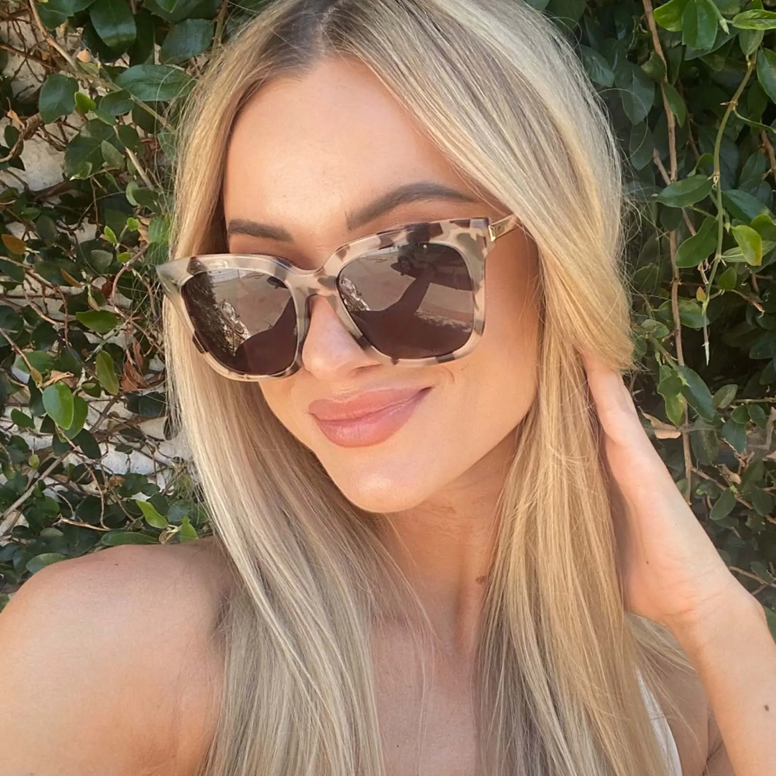 BELLA - CREAM TORTOISE   GREY SUNGLASSES