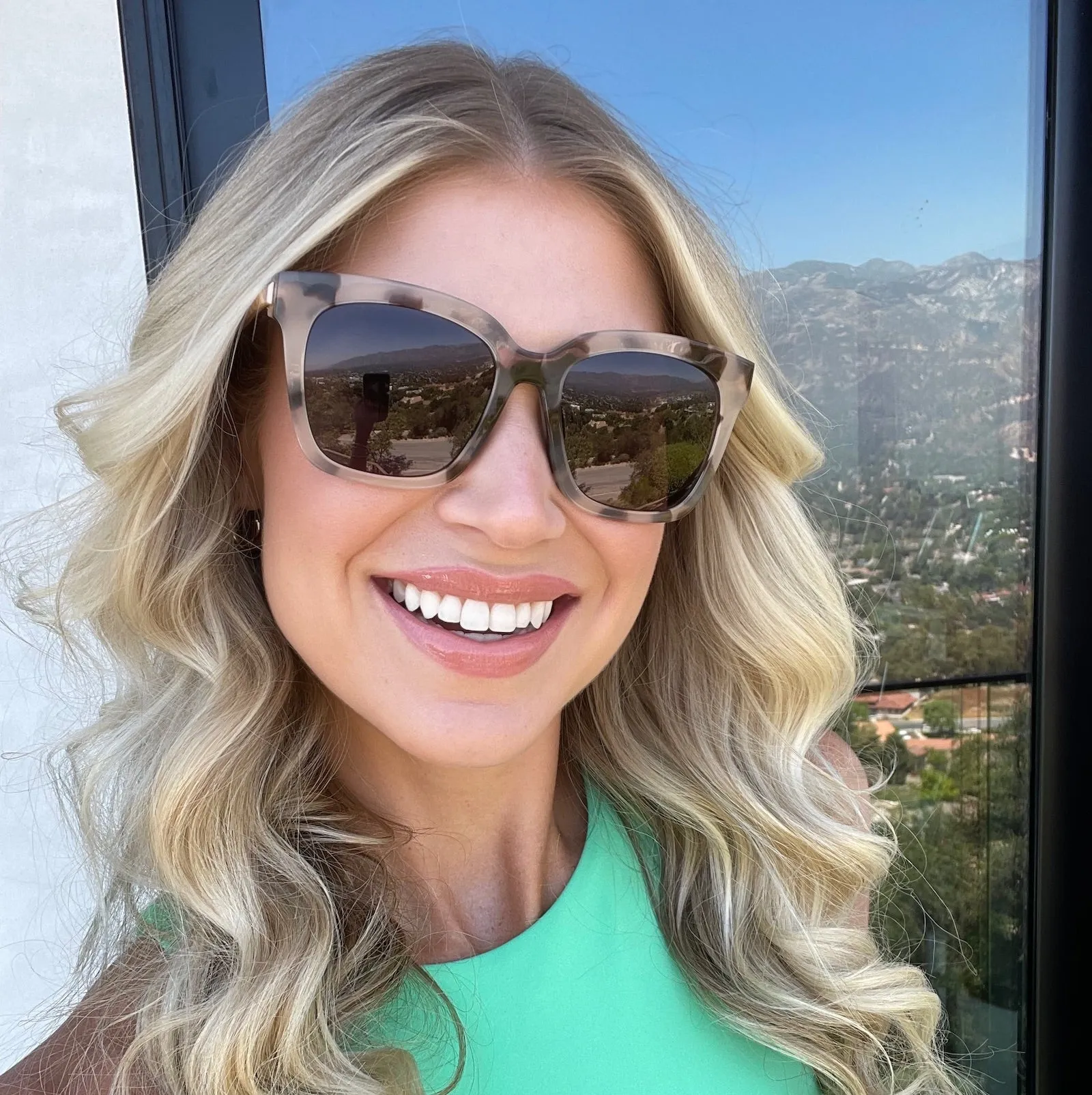 BELLA - CREAM TORTOISE   GREY SUNGLASSES