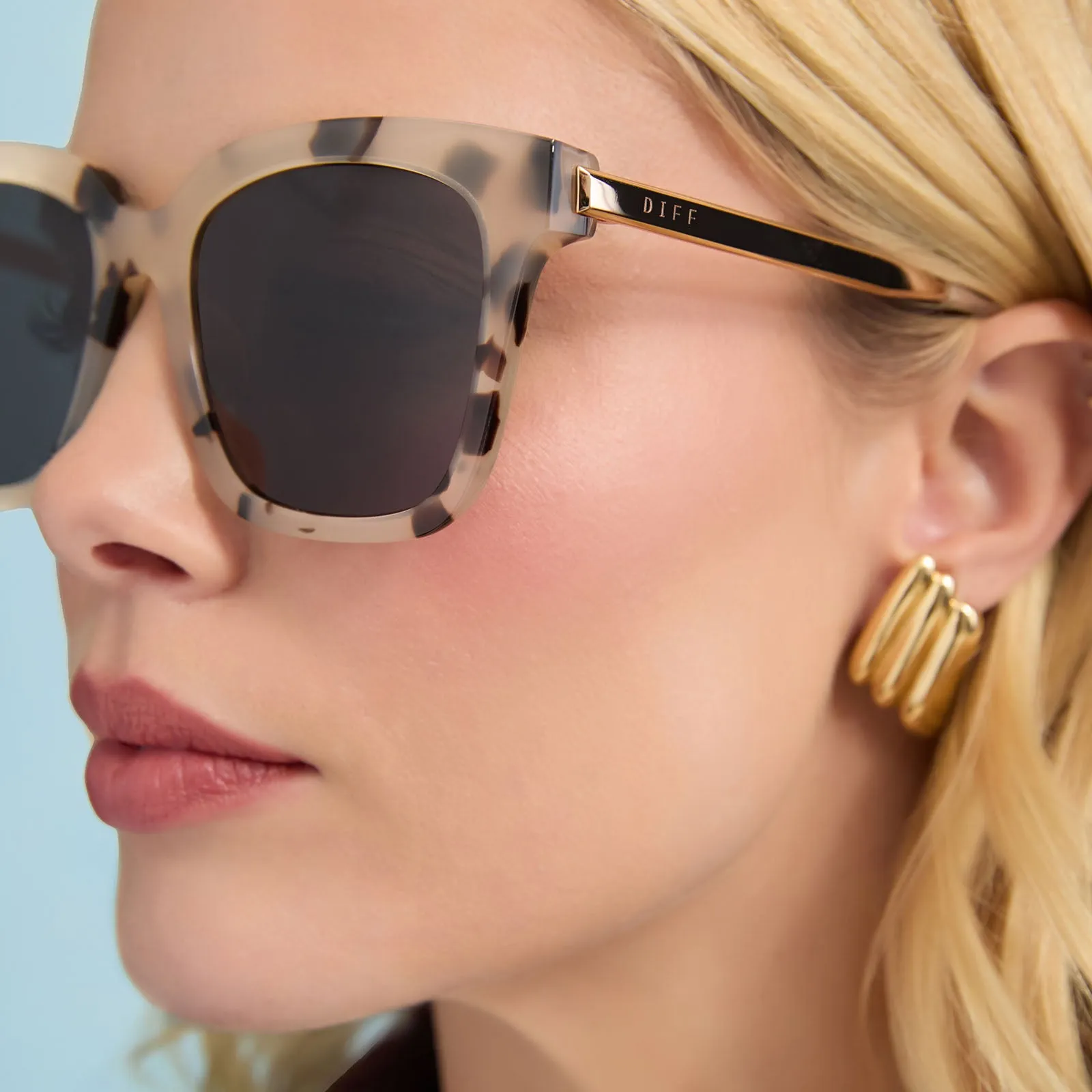 BELLA - CREAM TORTOISE   GREY SUNGLASSES