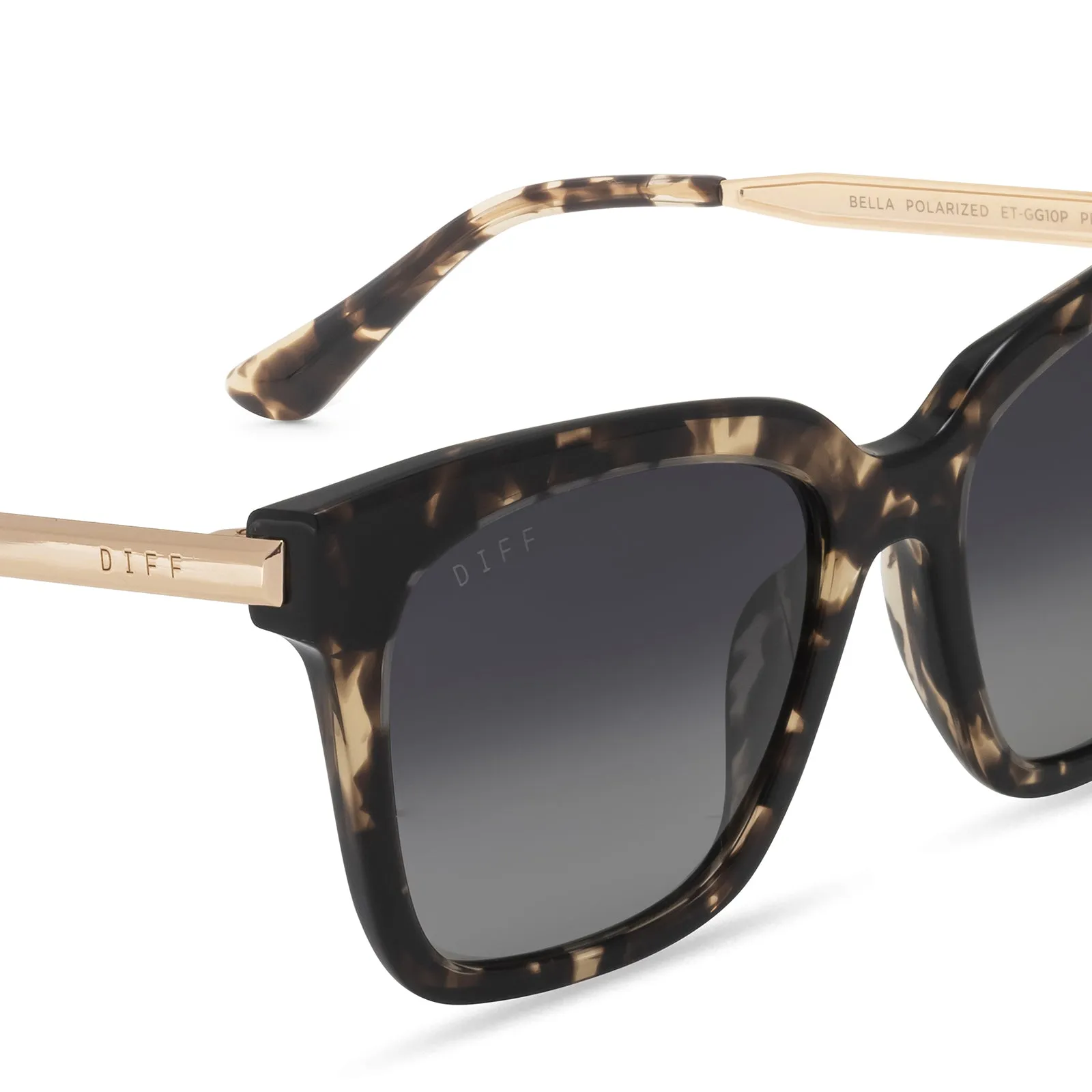 BELLA - ESPRESSO TORTOISE   GREY GRADIENT   POLARIZED SUNGLASSES