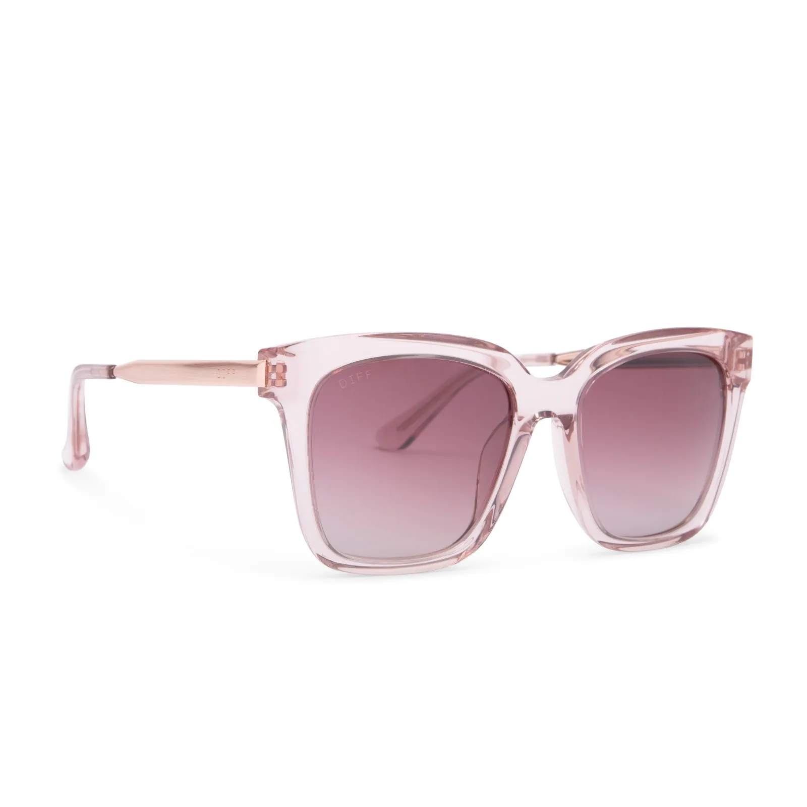 BELLA - LIGHT PINK CRYSTAL   WINE GRADIENT SUNGLASSES