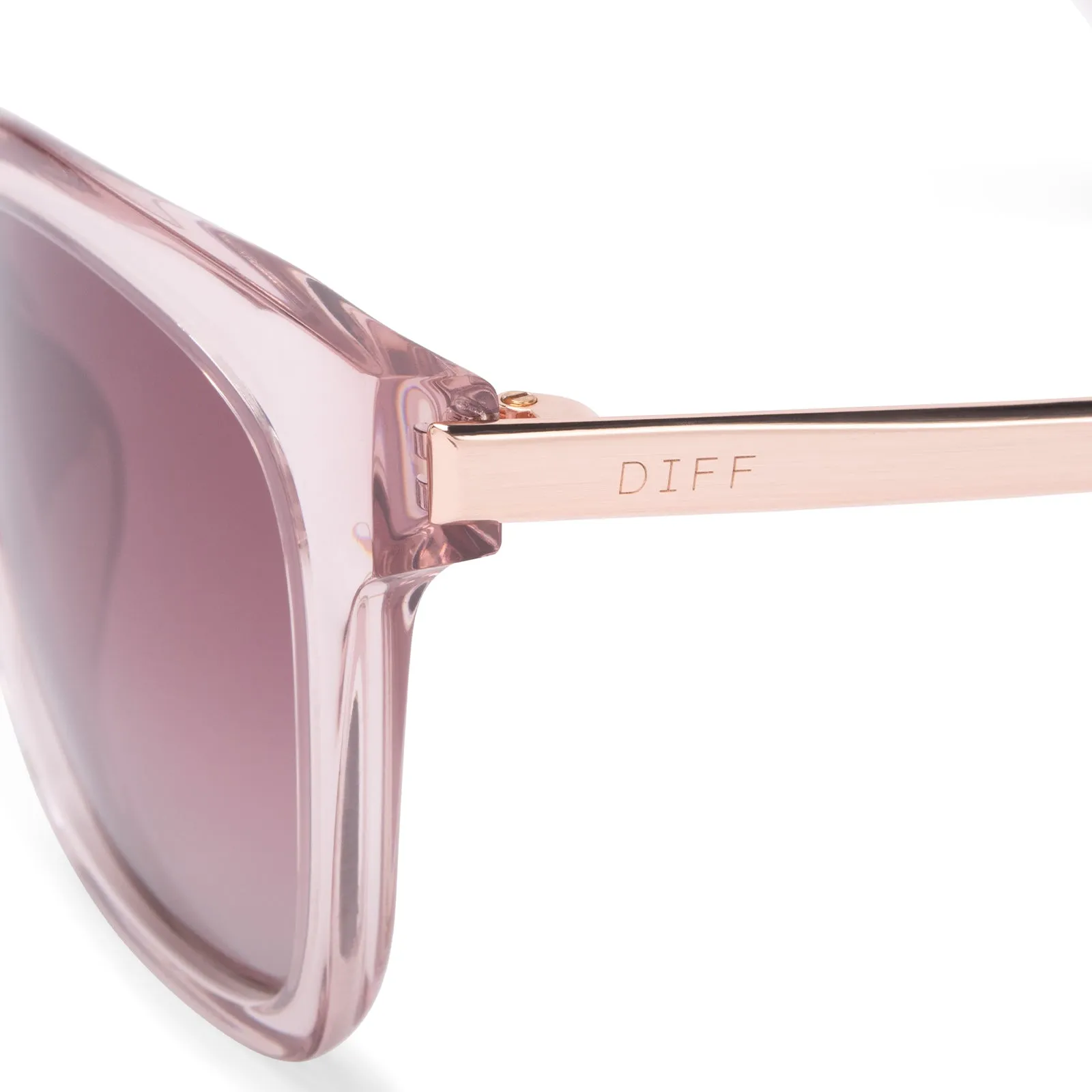 BELLA - LIGHT PINK CRYSTAL   WINE GRADIENT SUNGLASSES
