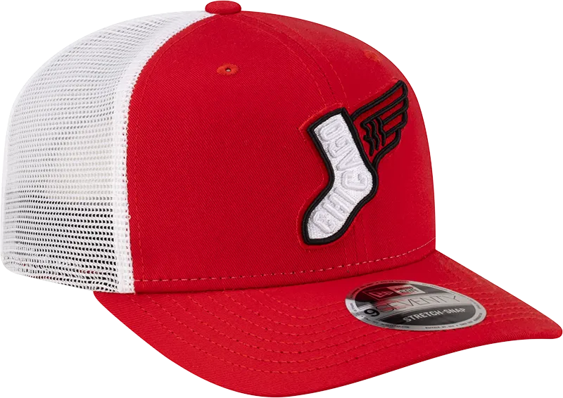 Chicago White Sox City Connect Red 9SEVENTY Trucker Adjustable Hat