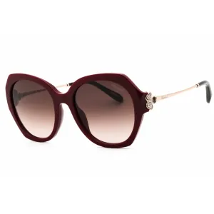 Chopard Women's Sunglasses - Burgundy Plastic Full Rim Oversized Frame | SCH354S 0G96