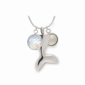 CLEARANCE - J-165 Mermaid Tail with charms - Pendant with Chain