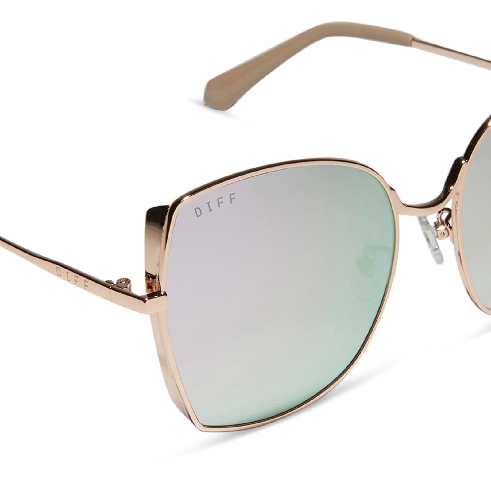 DONNA - CHAMPAGNE   CHERRY BLOSSOM MIRROR   POLARIZED SUNGLASSES
