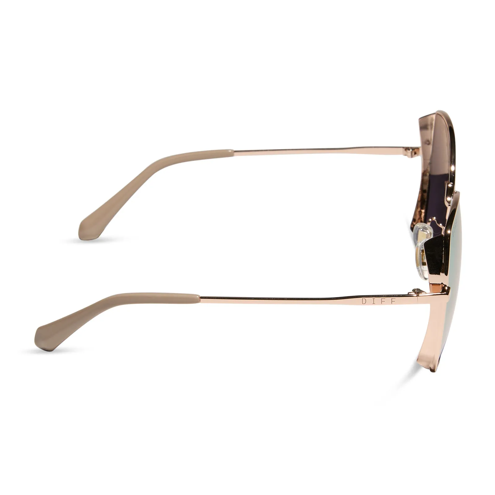 DONNA - CHAMPAGNE   CHERRY BLOSSOM MIRROR   POLARIZED SUNGLASSES