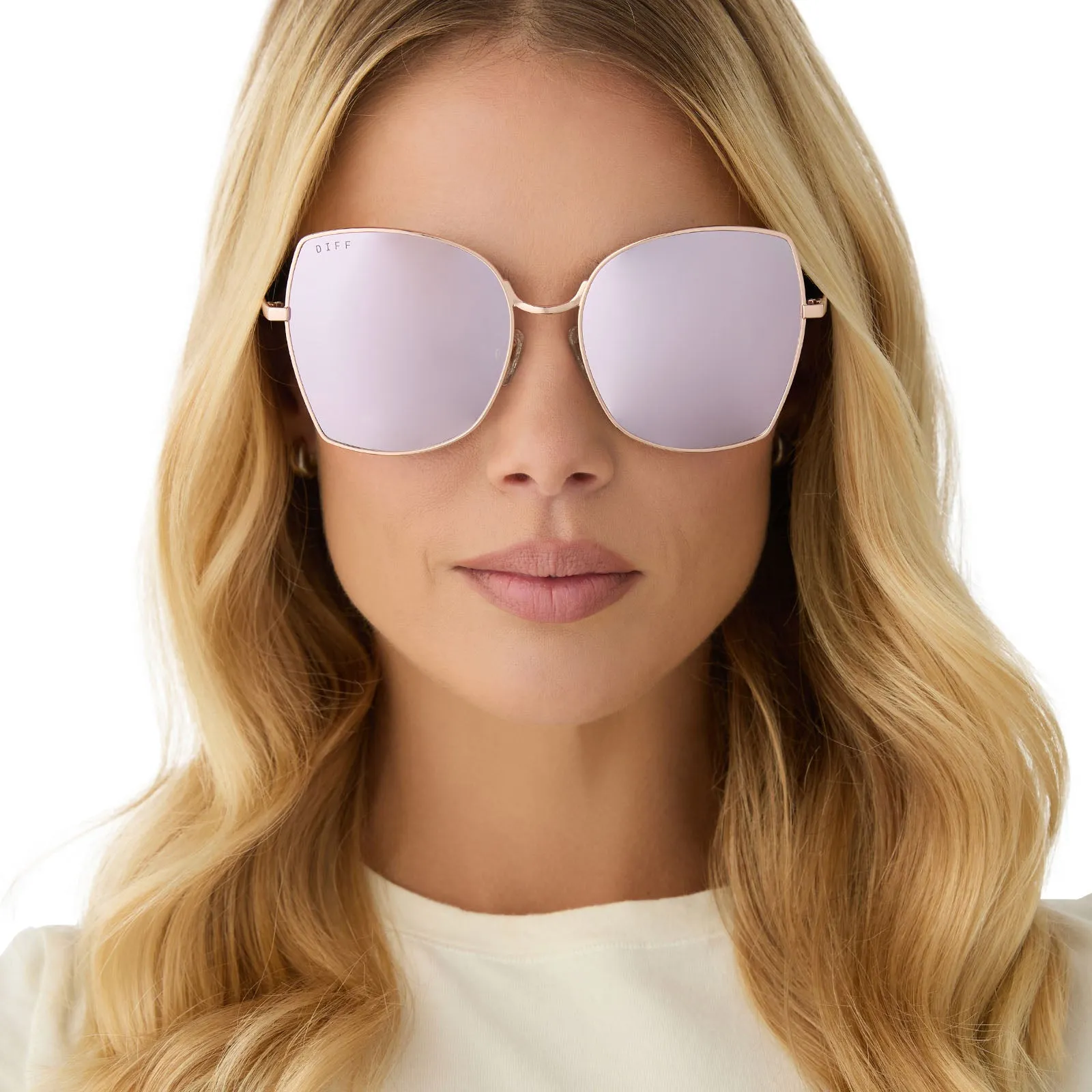DONNA - CHAMPAGNE   CHERRY BLOSSOM MIRROR   POLARIZED SUNGLASSES