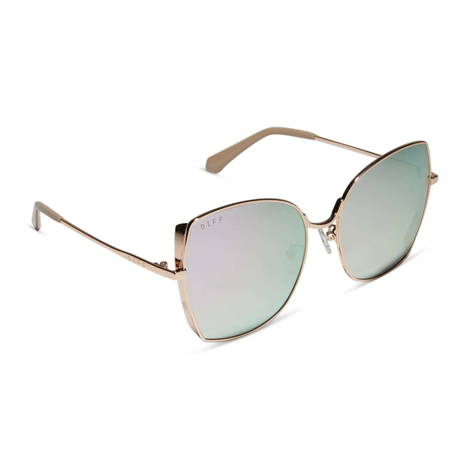 DONNA - CHAMPAGNE   CHERRY BLOSSOM MIRROR   POLARIZED SUNGLASSES