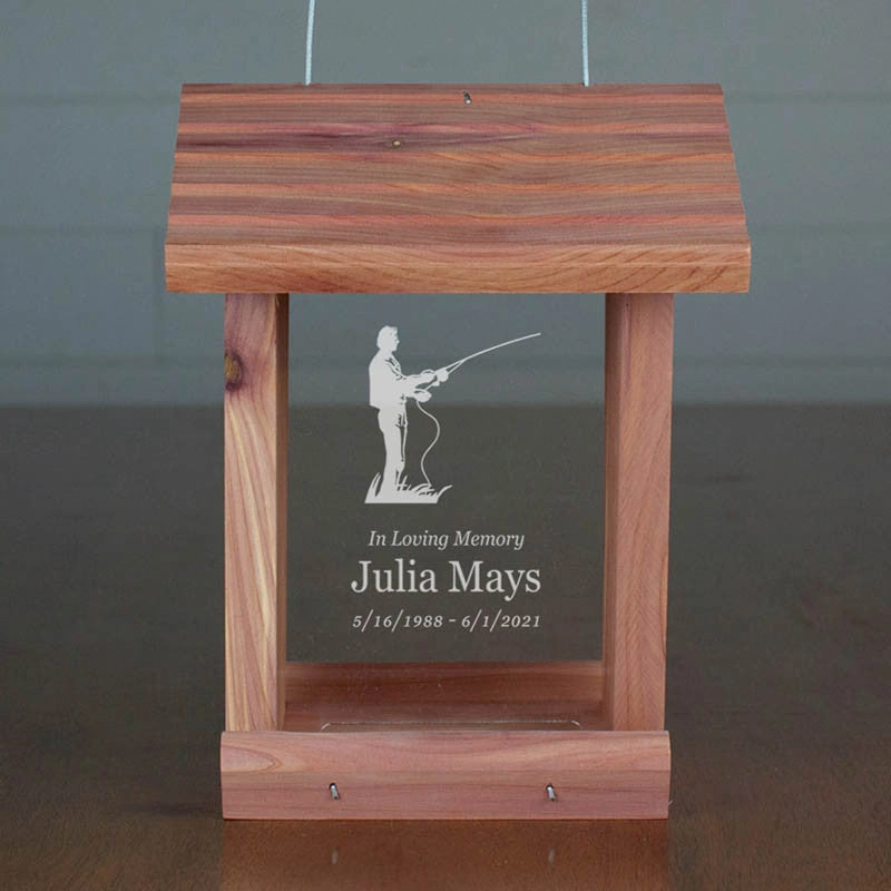 Fisherman Bird Feeder Memorial