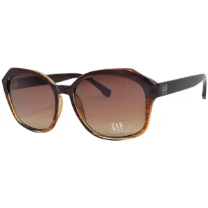 Gap Women's Sunglasses - Brown Grad Plastic Full Rim Oversized Frame | GAP SGP406 BRO