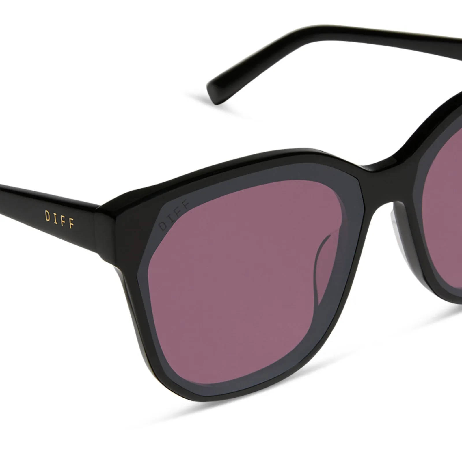 GIA - BLACK   AUBERGINE W SILVER FLASH SUNGLASSES