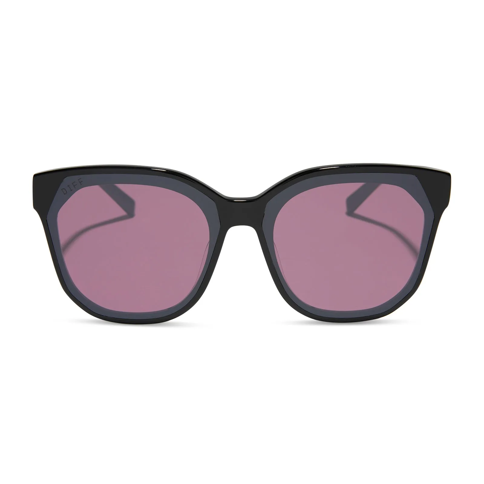 GIA - BLACK   AUBERGINE W SILVER FLASH SUNGLASSES