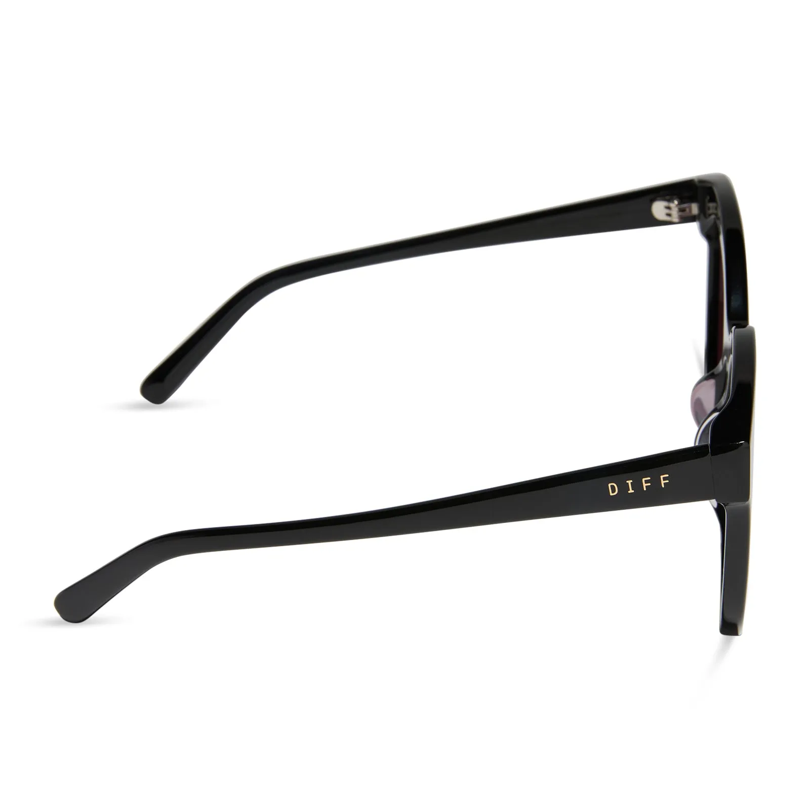 GIA - BLACK   AUBERGINE W SILVER FLASH SUNGLASSES