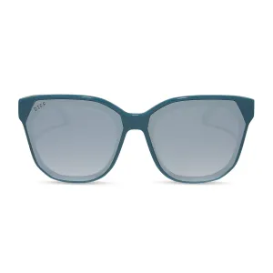 GIA - DEEP SPACE   GREY GRADIENT WITH SILVER FLASH SUNGLASSES