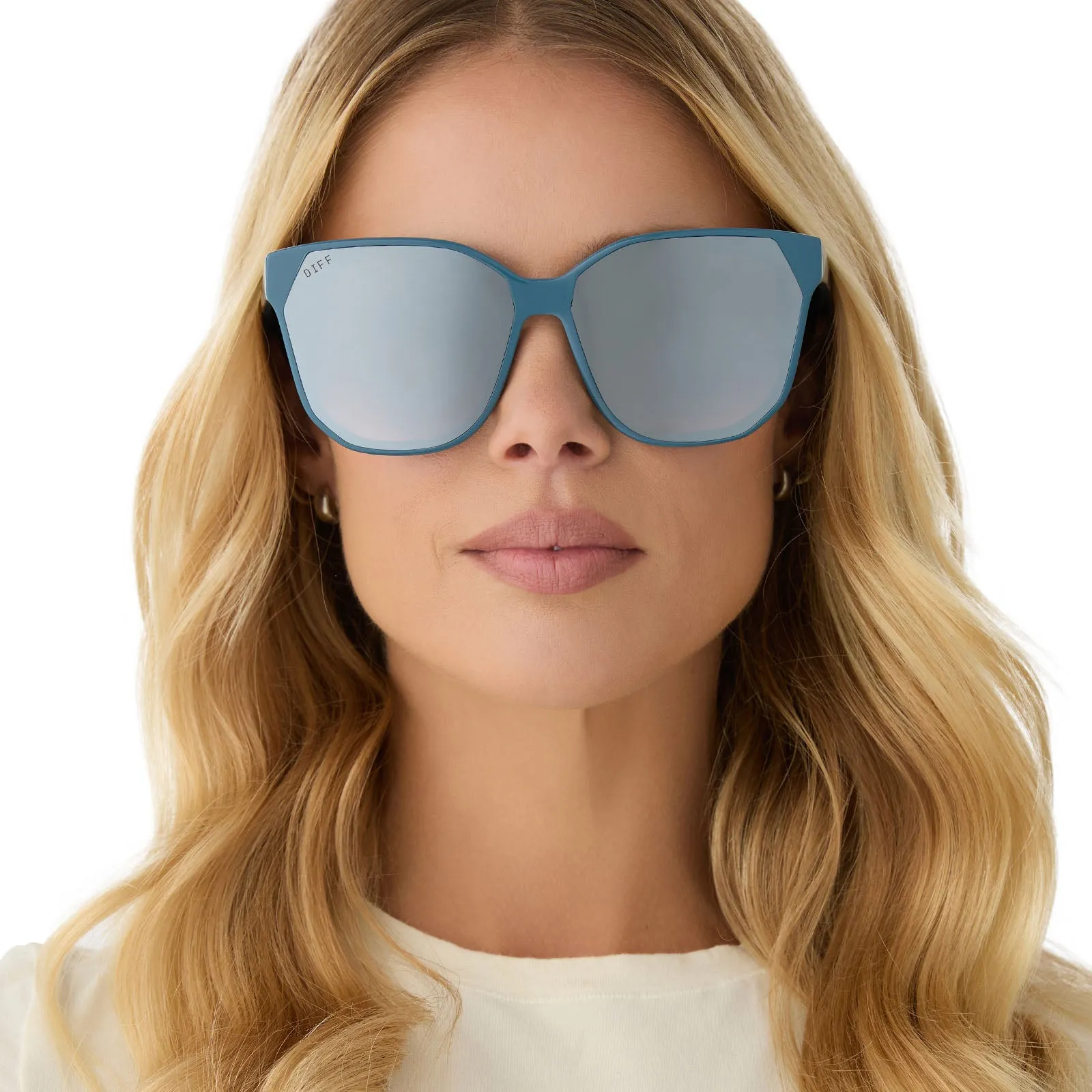 GIA - DEEP SPACE   GREY GRADIENT WITH SILVER FLASH SUNGLASSES