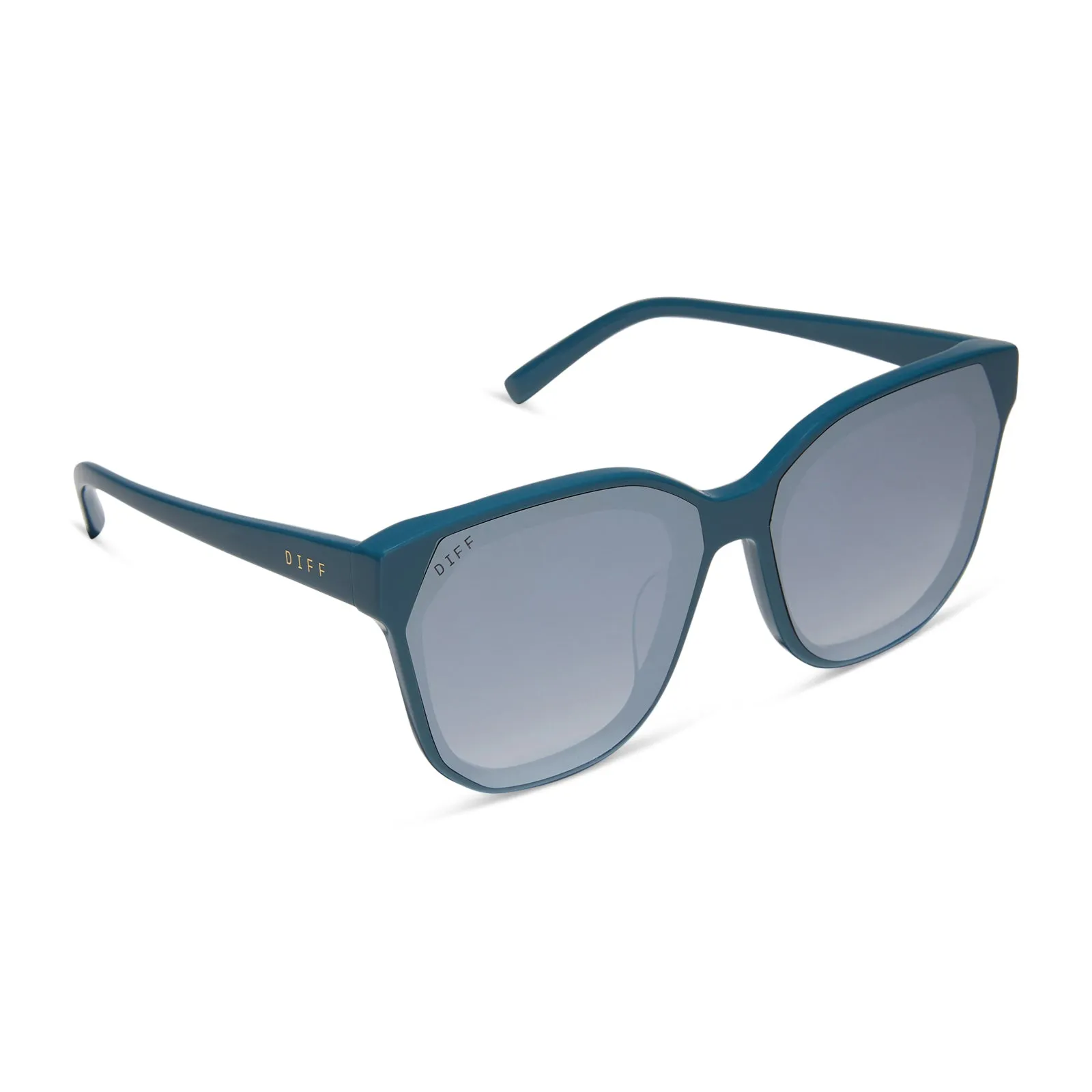 GIA - DEEP SPACE   GREY GRADIENT WITH SILVER FLASH SUNGLASSES