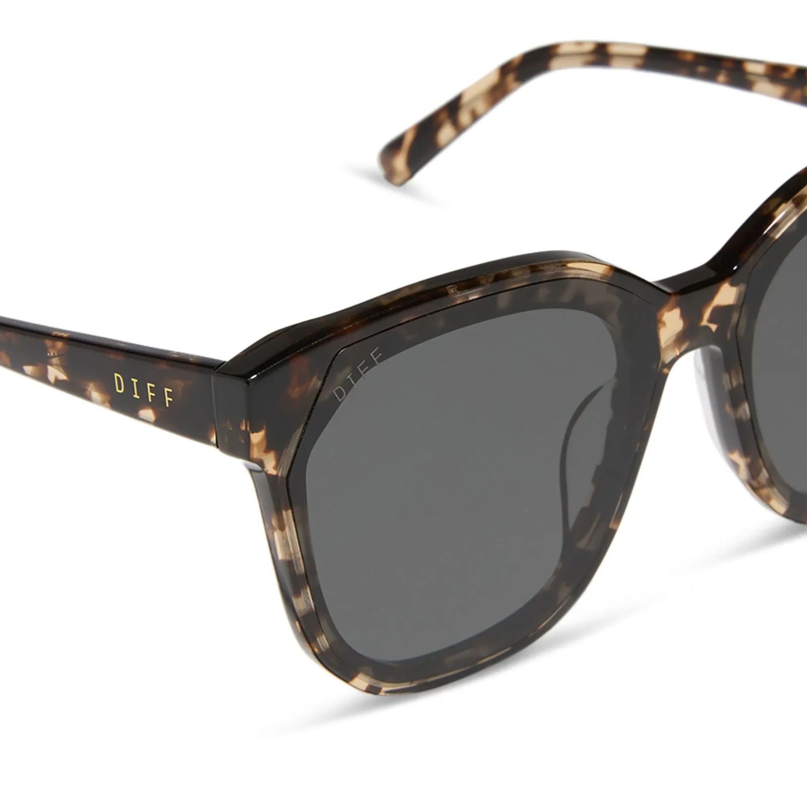 GIA - ESPRESSO TORTOISE   GREY SUNGLASSES