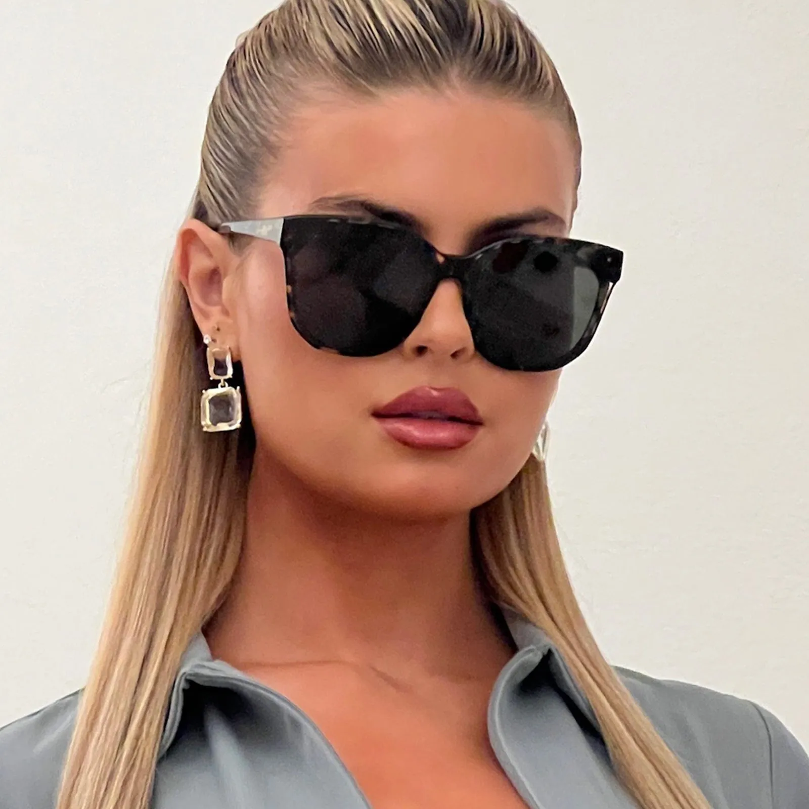 GIA - ESPRESSO TORTOISE   GREY SUNGLASSES