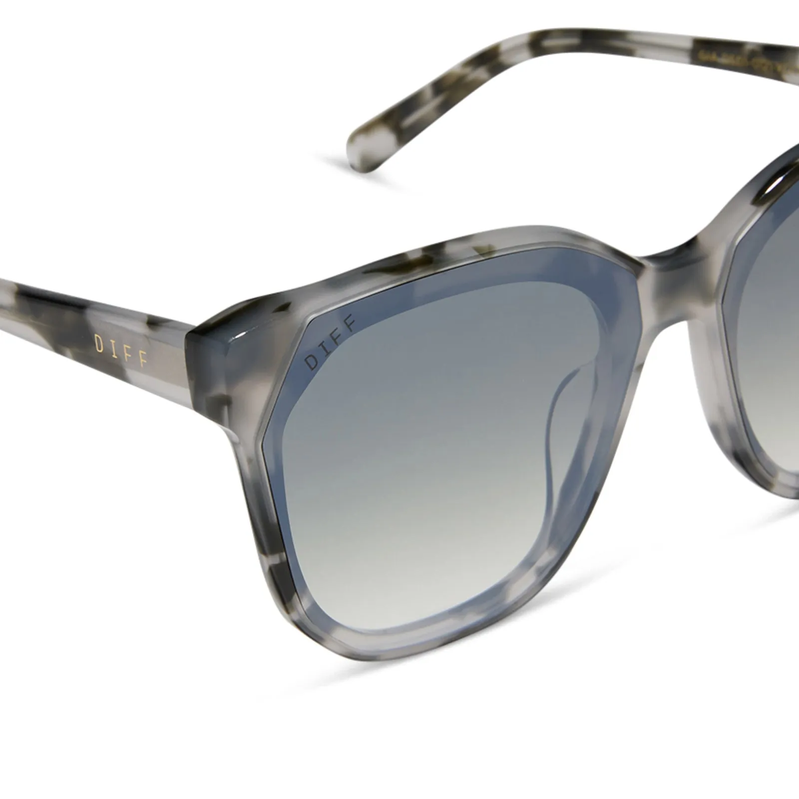GIA - KOMBU   OLIVE GRADIENT WITH SILVER FLASH SUNGLASSES