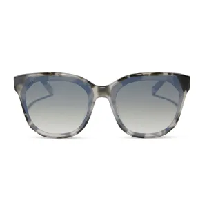 GIA - KOMBU   OLIVE GRADIENT WITH SILVER FLASH SUNGLASSES