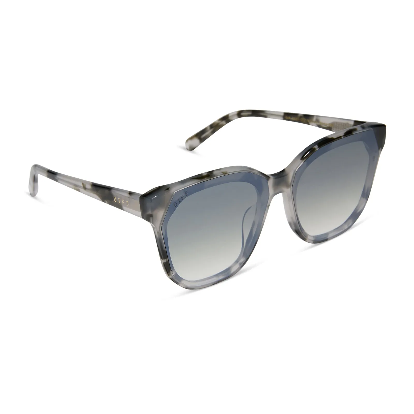 GIA - KOMBU   OLIVE GRADIENT WITH SILVER FLASH SUNGLASSES