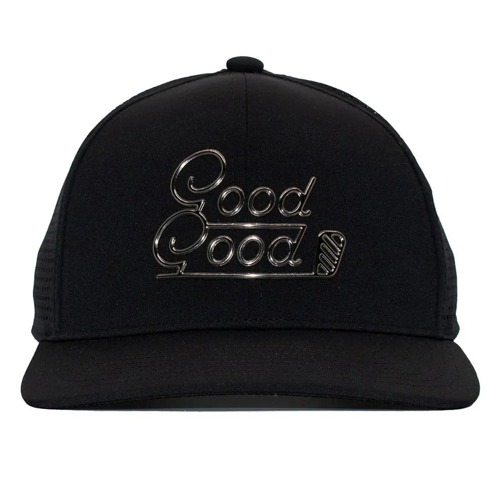 GoodGood Golf High Gloss Life Trucker Golf Cap Black - 24 Men