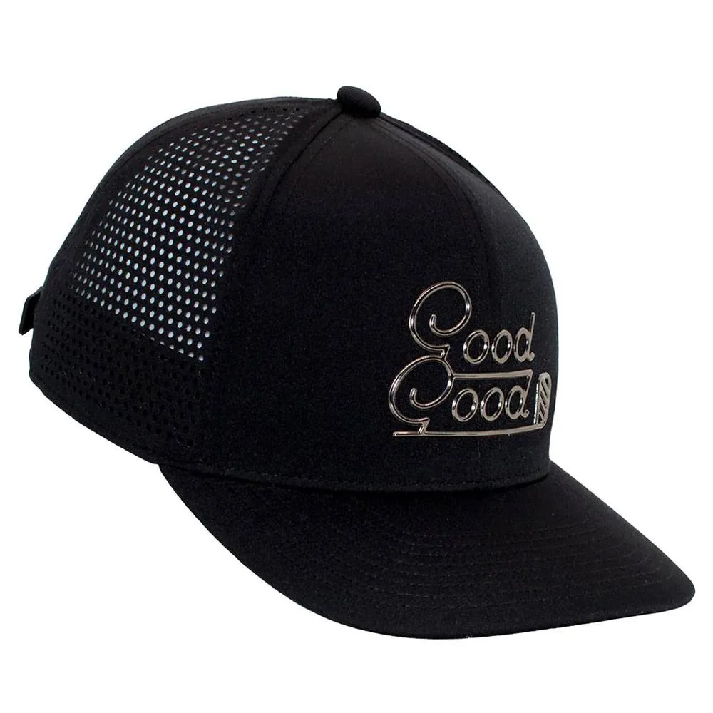GoodGood Golf High Gloss Life Trucker Golf Cap Black - 24 Men